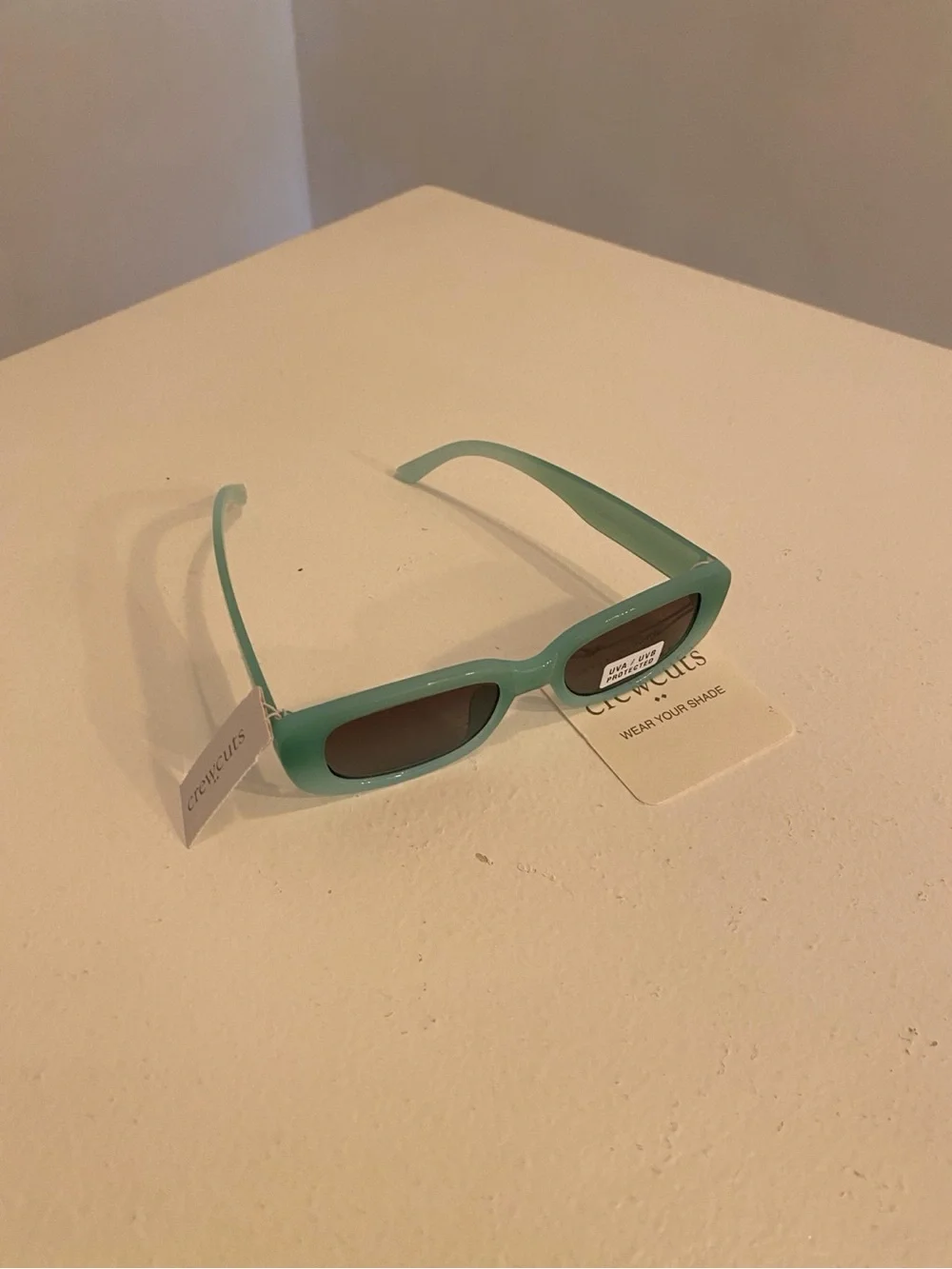 Crewcuts Kids Mint Green Rectangular Sunglasses
